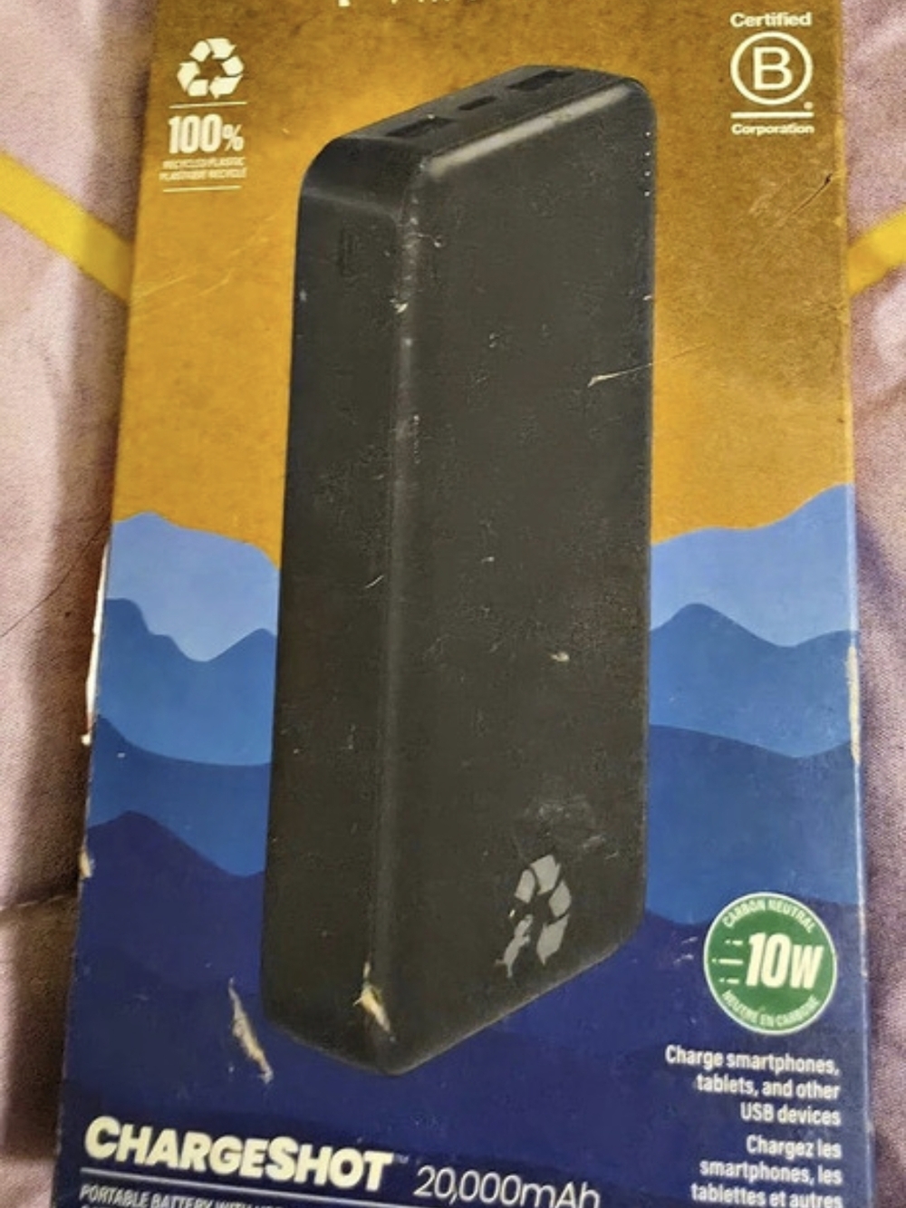 Nimble ChargeShot 20,000mAh Portable Power Bank 10W Dual USB-A – New